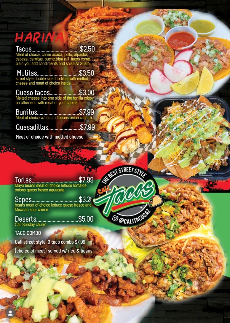 Calitacos Restaurant Menu - Image 2